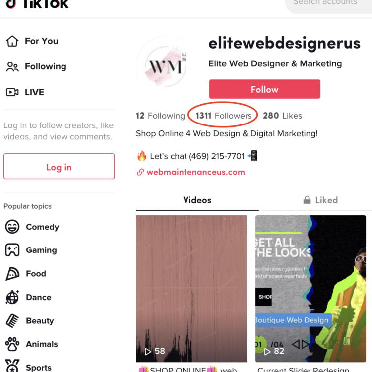 web designer orlando tiktok