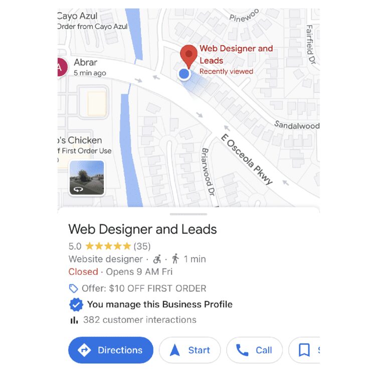 google maps on phone
