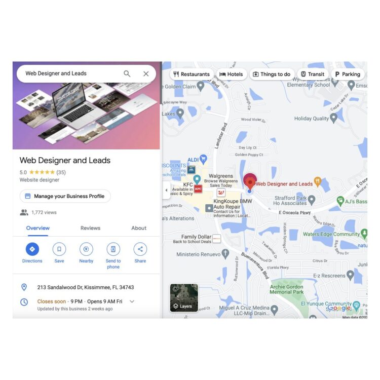 google my business google search